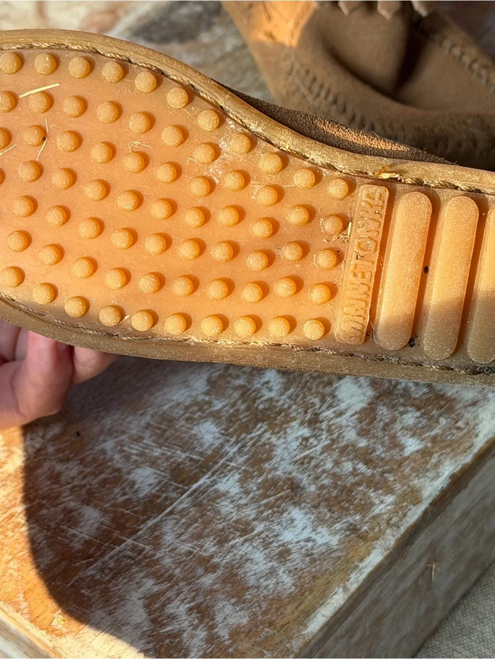 Children's Tan Suede Fringe Moccasin Boots
